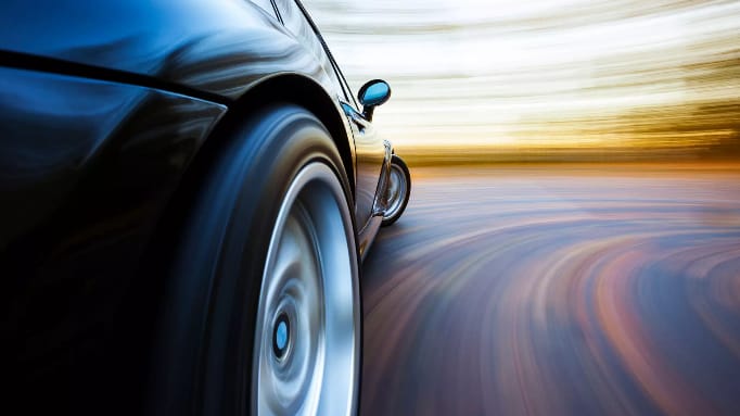 Car in motion